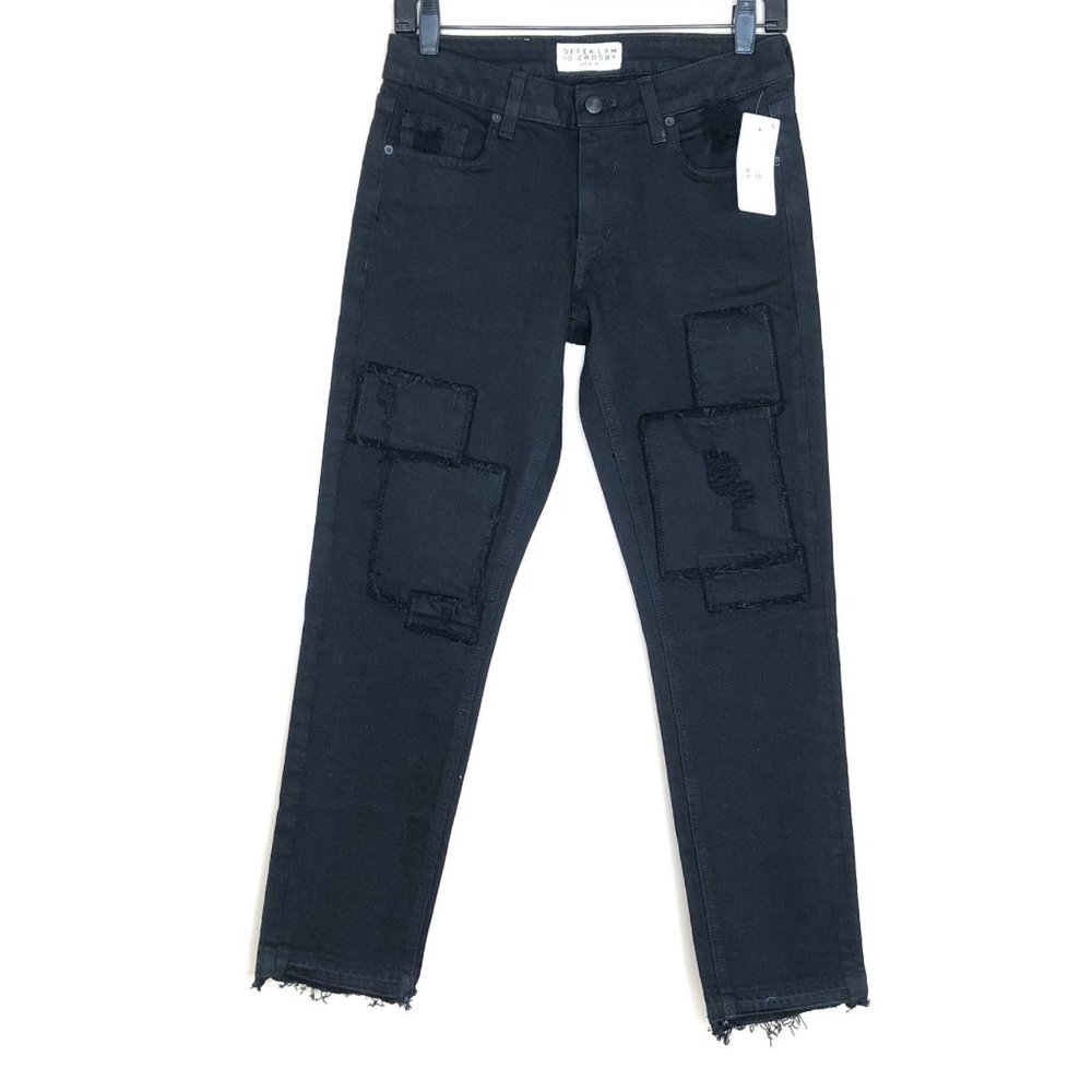 Derek Lam 10 Crosby Denim Mila Patchwork Girlfriend Jeans - Picture 6 of 16